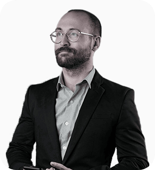 Portrait d'un candidat en costume